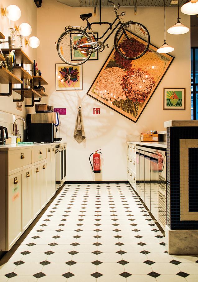 VIA cement mosaic black and white in diamond pattern 