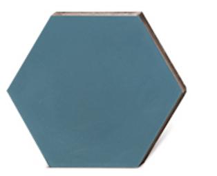 blaue Sechseckplatte mittlerer Ton 