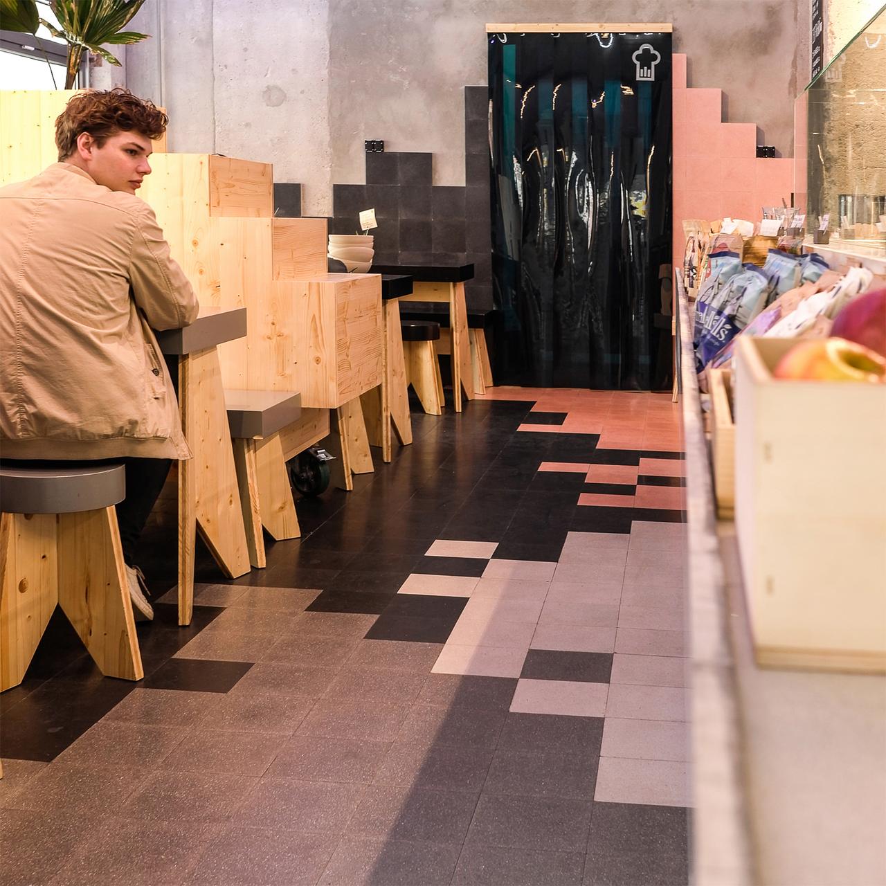 Terrazzofliesen unifarben im Beets ans Roots 