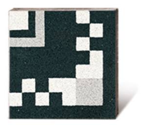 Via terrazzo tile 730460 in black white corner 