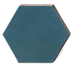 blaue Sechseckplatte dunkel 