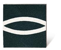 VIA Via Terrazzoplatte 710401 in schwarz weiß 