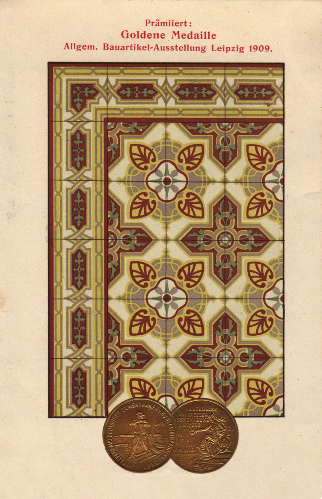 historische VIA Platten in floralem design 