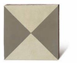 VIA via Zementmosaikplatte N° 51070 mit beige-grauem Dreieck Muster  