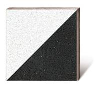 VIA Via terrazzo tile N° 711960 black and white divided in half diagonally by colour  