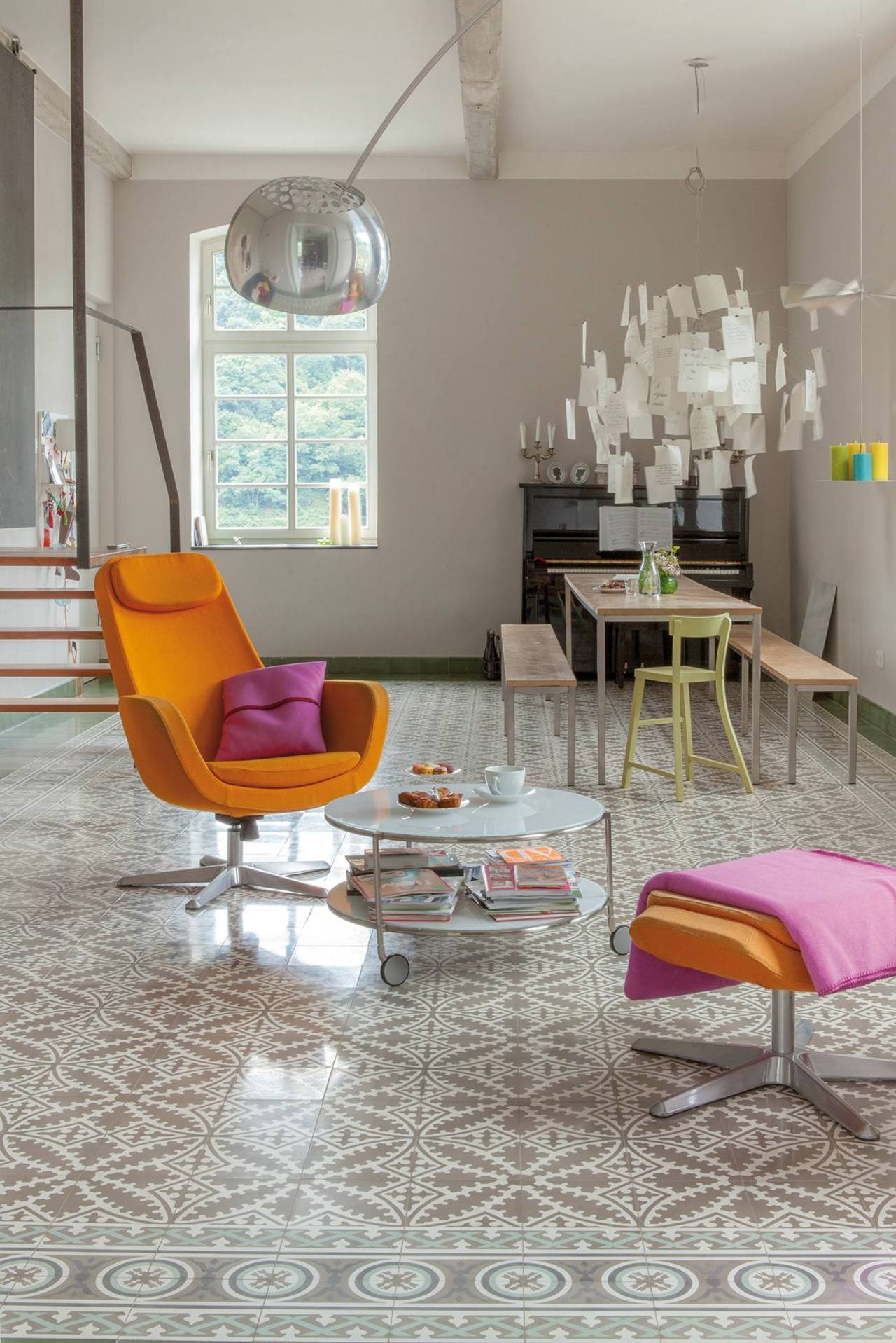 VIA Jugendstilfliese Salon Jugendstil cremefarben 