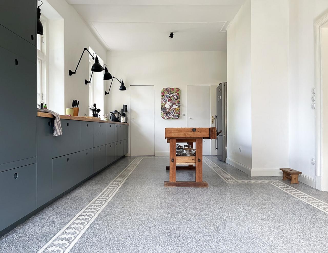 Terrazzo Wolkenweiss in der Küche 