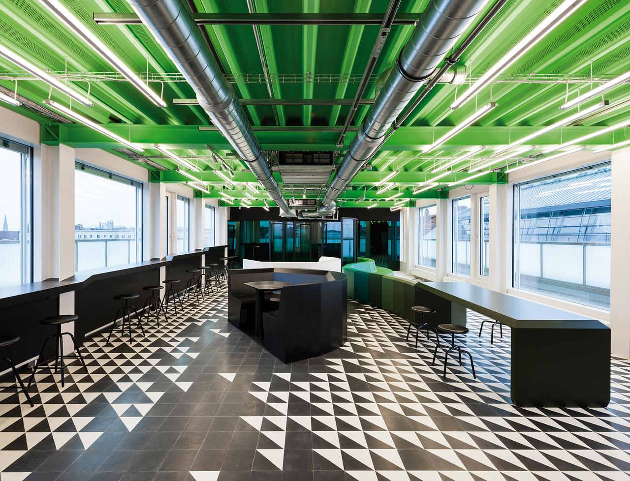 Event agency in Berlin plays with VIA terrazzo tiles in three different designs 