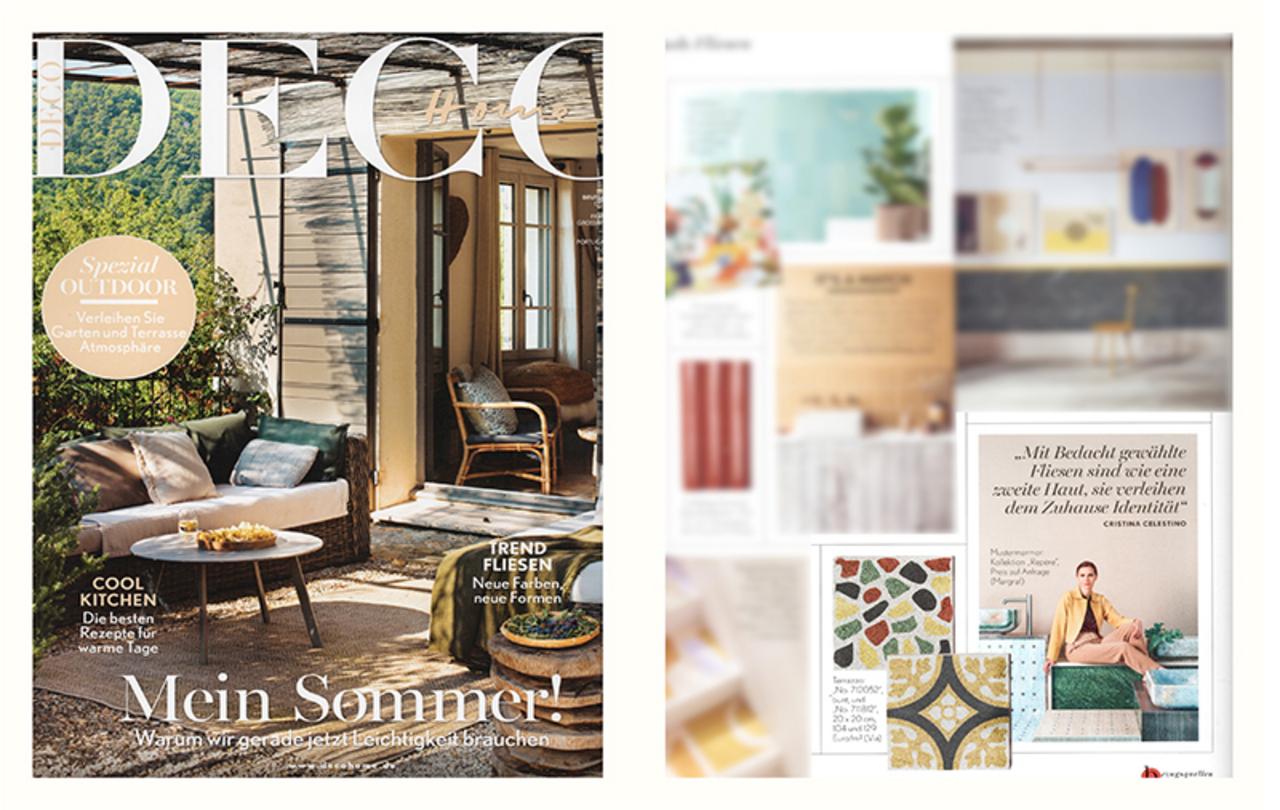 Abbildung Cover der Zeitschrift DECOHome mit einem Bericht über VIA Produkte 