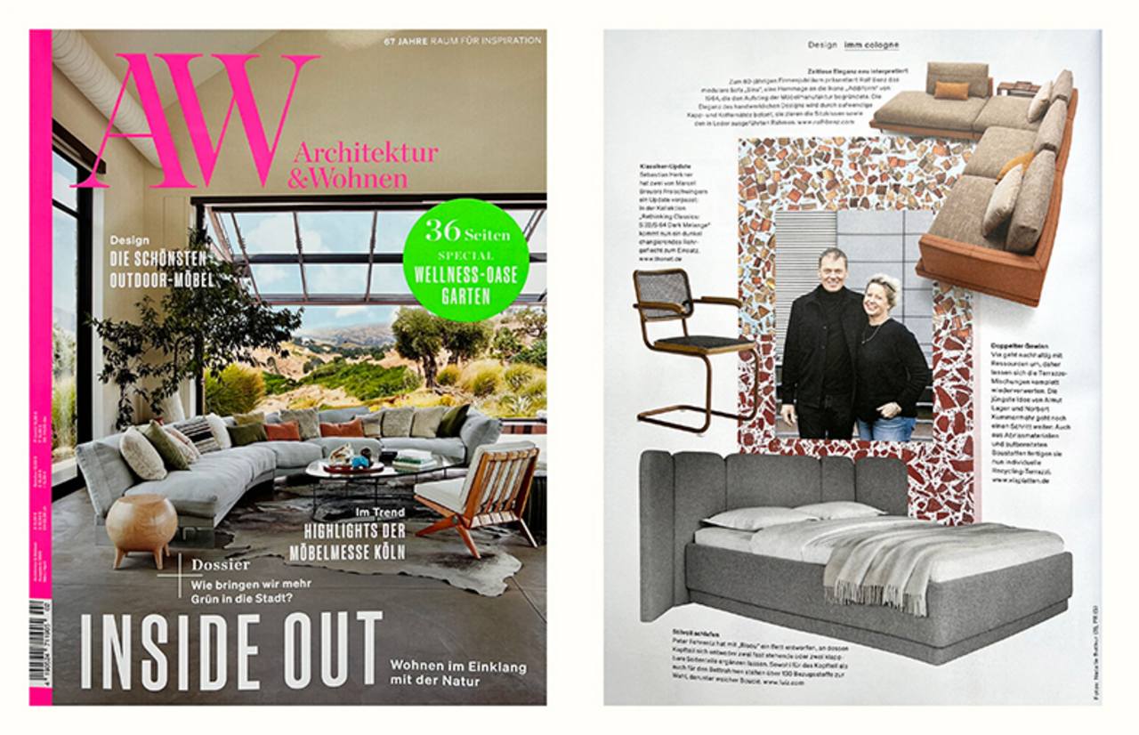 Abbildung Cover der Zeitschrift AW mit einem Bericht über VIA Produkte 