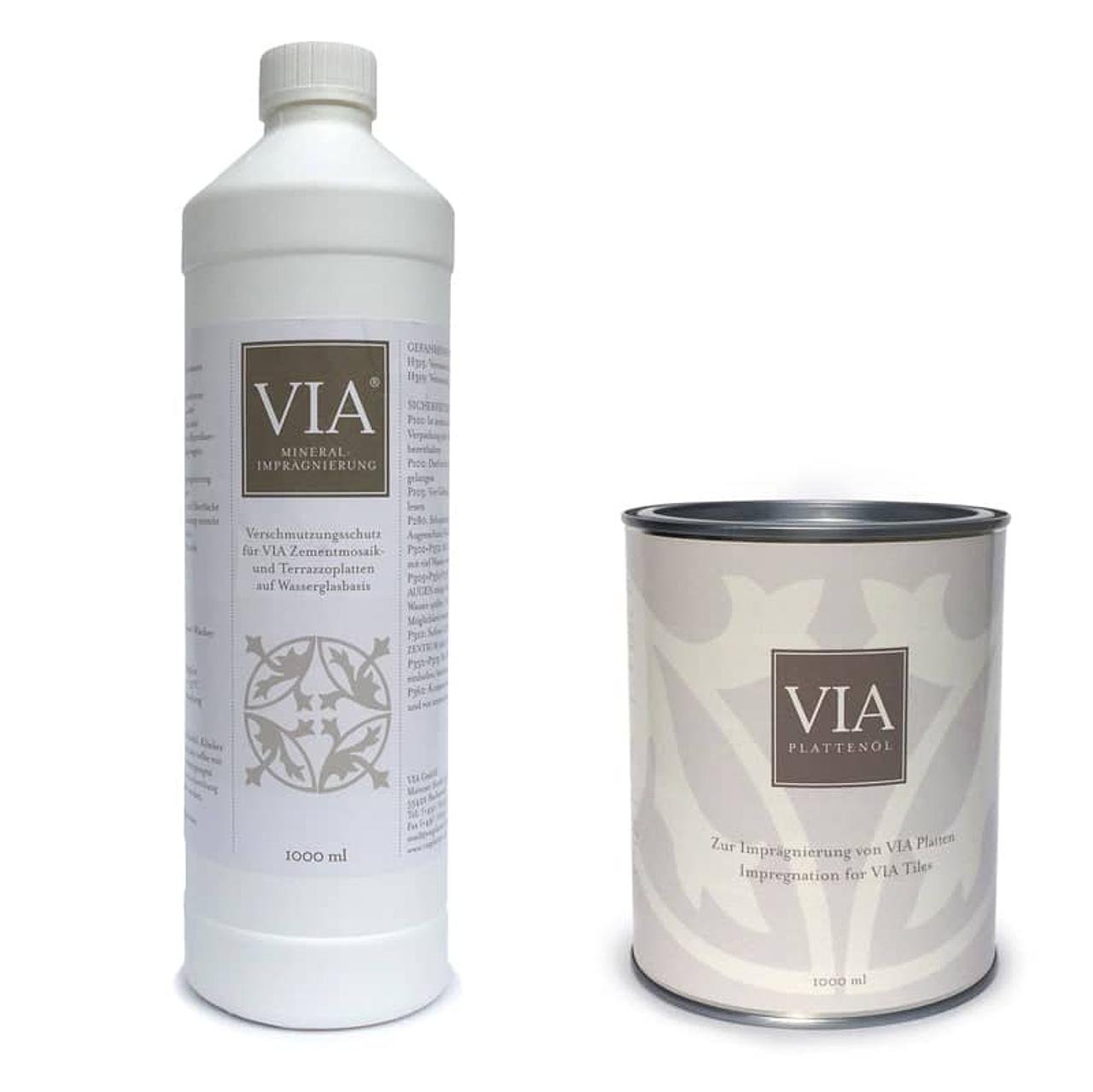 Mineralimprägnierung der Terrazzoplatten 