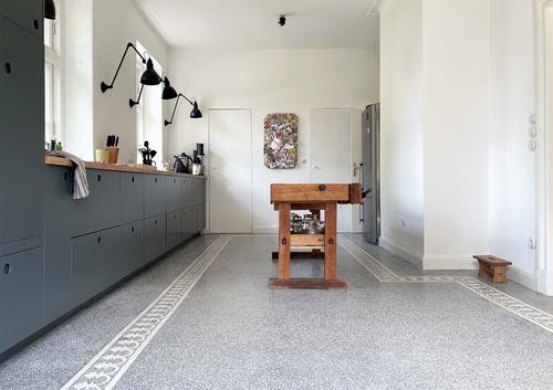 Terrazzo in der Landhausküche