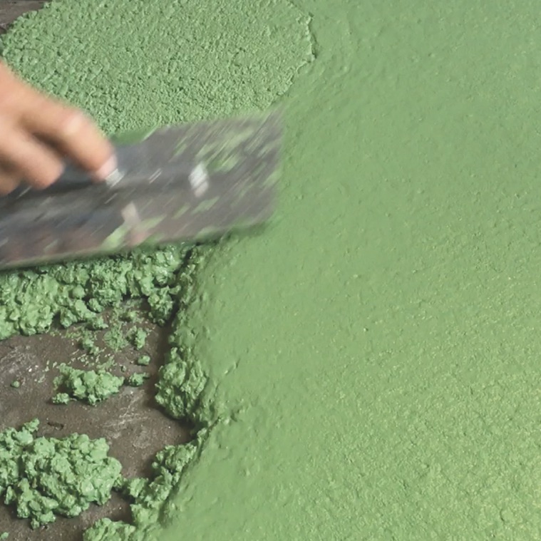 vierteiliges Bild mit dem Thema Terrazzo