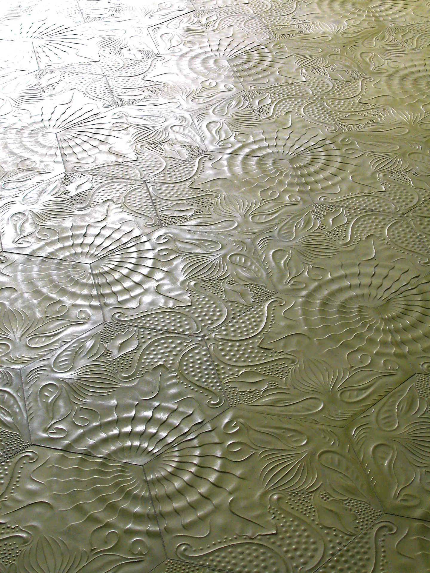 Zementfliese N° 21G - Riffel