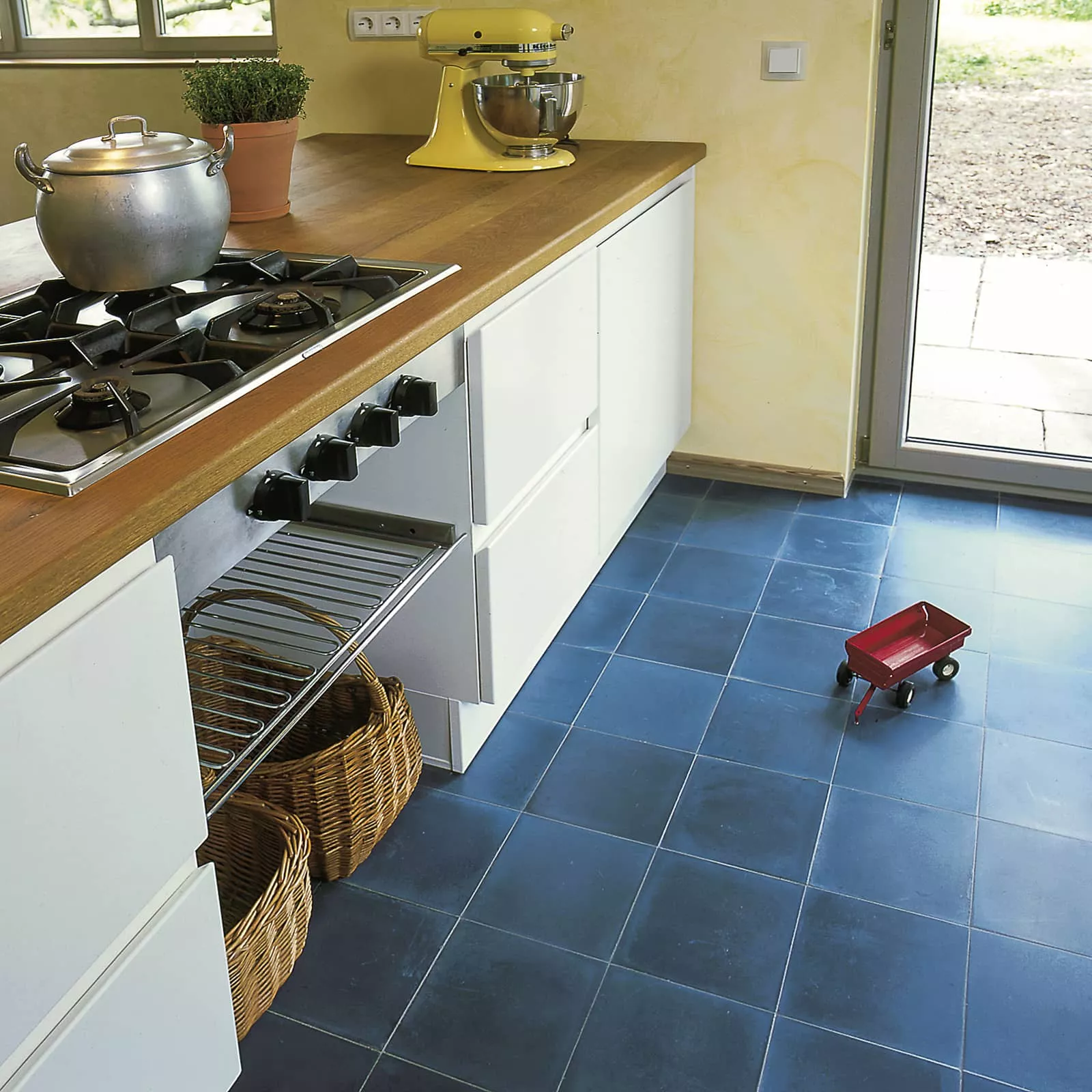 Zementfliese dunkelblau N° 43