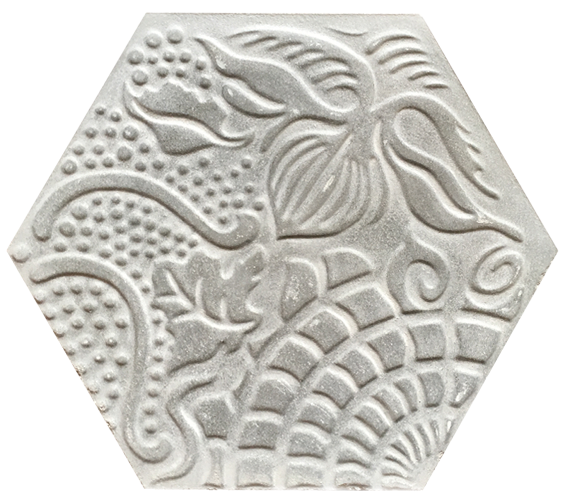 Große hexagonale Gaudí Trottoirplatte