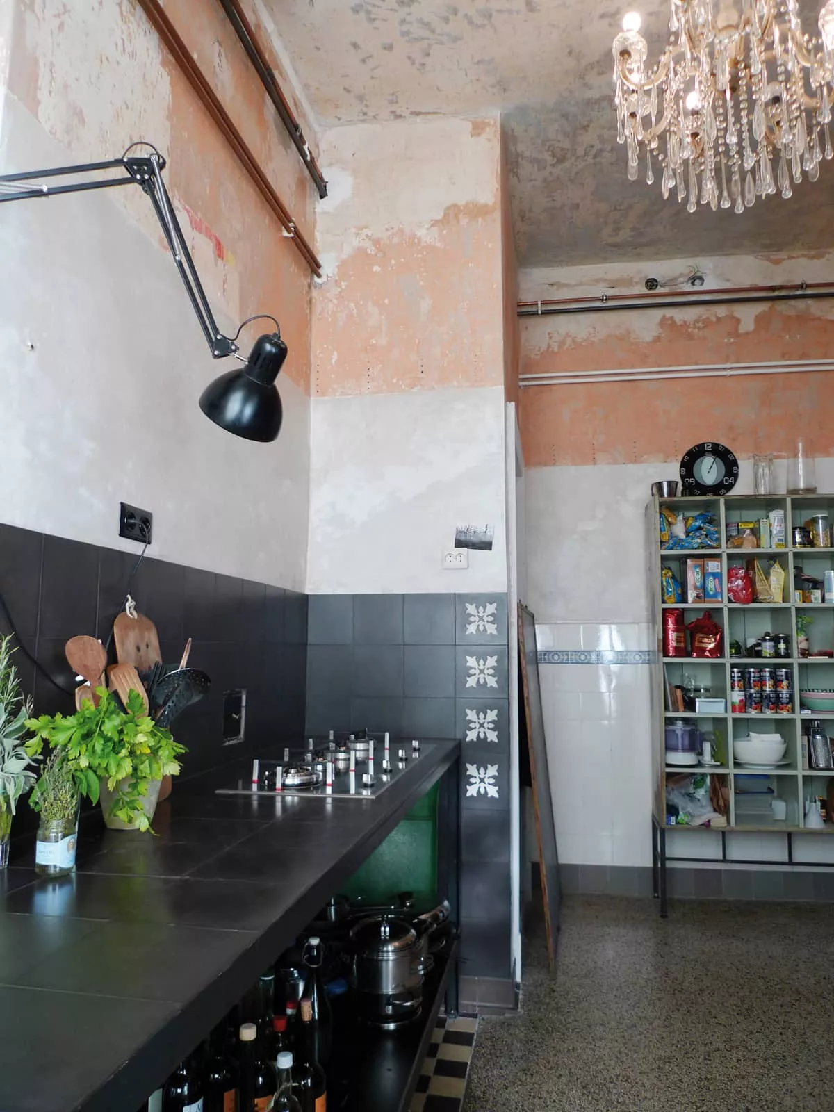 Zementfliese schwarz N° 60