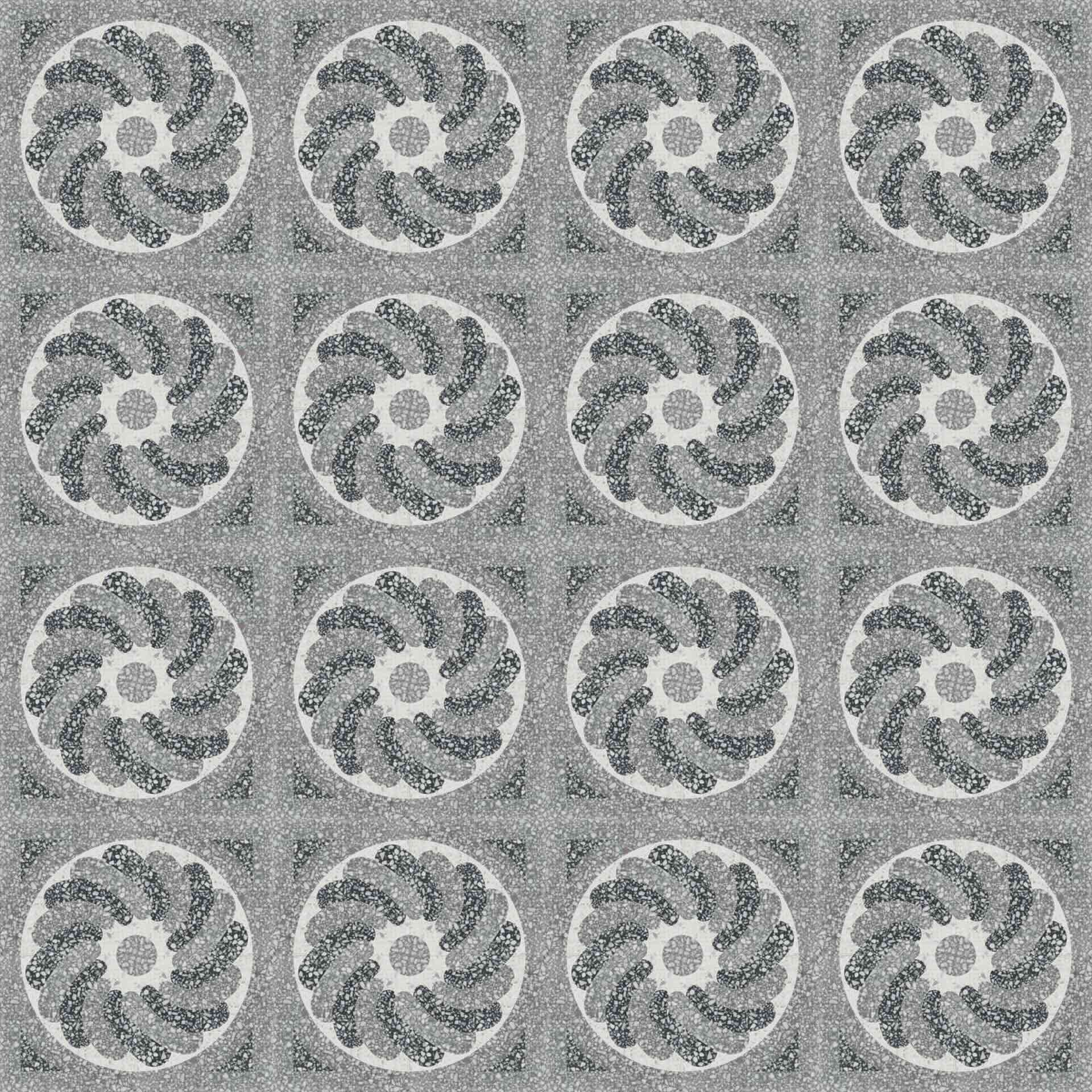 VIA Terrazzoplatte grob mit rundem Muster