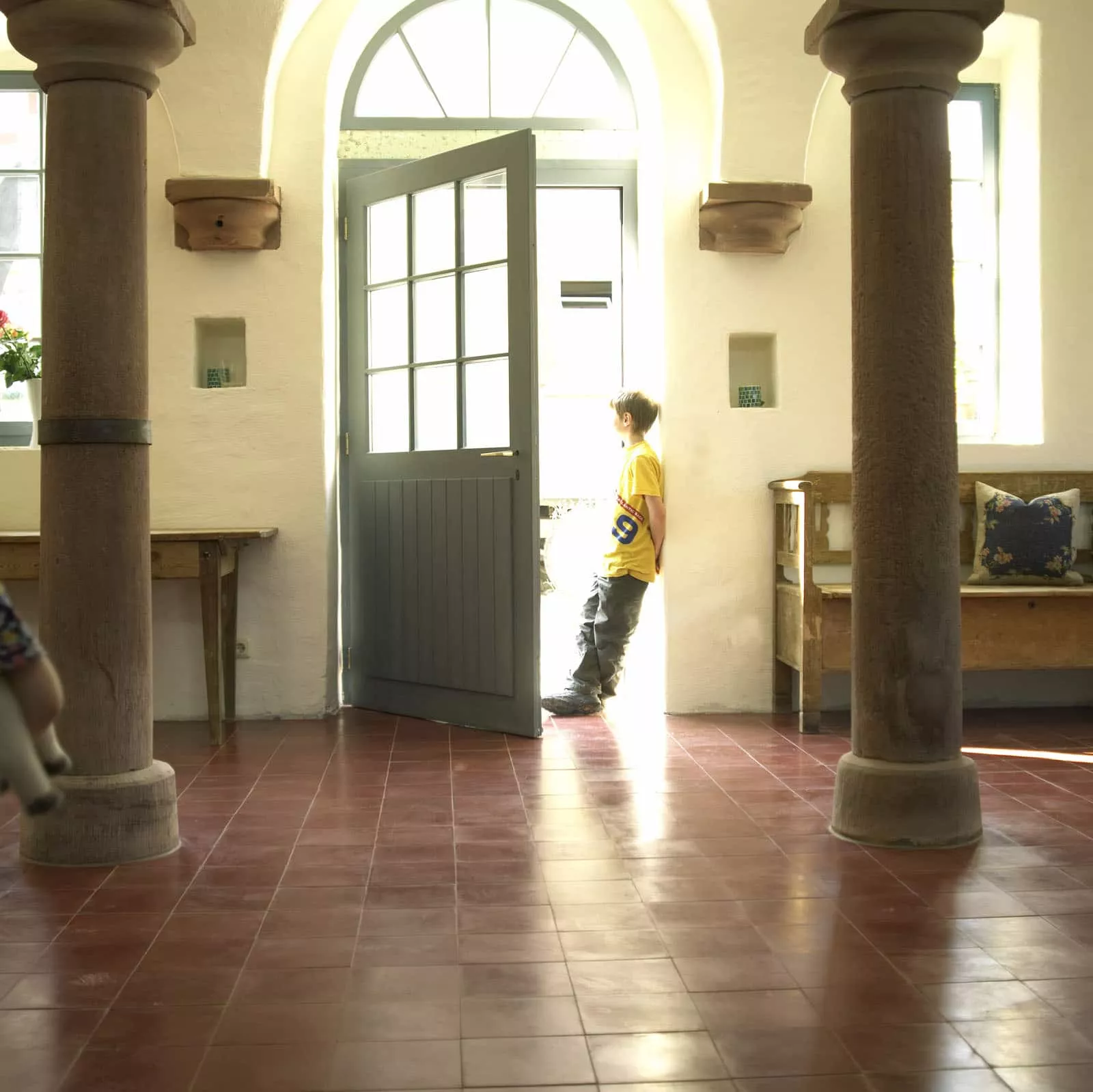 Zementfliese dunkelrot N° 33