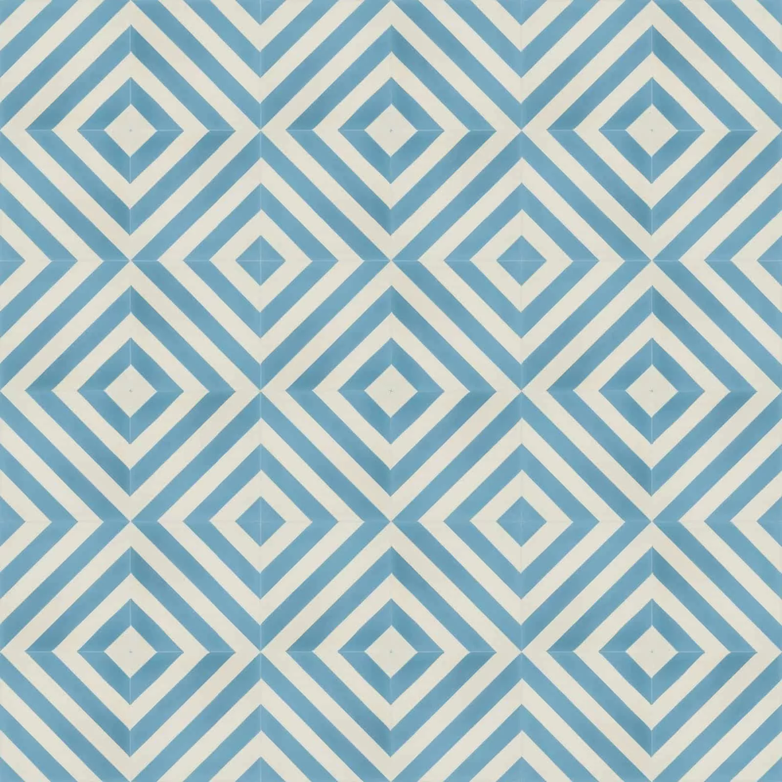 Blau-weisse Zementfliese von VIA für Vitra