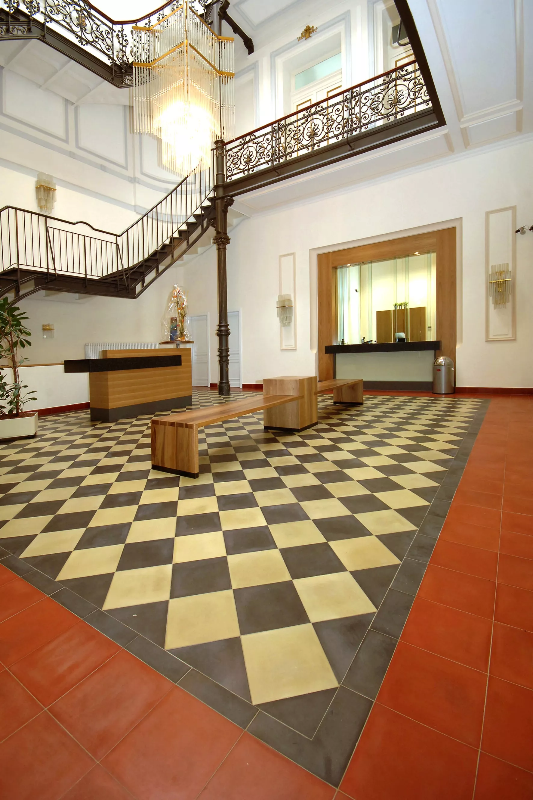 Zementfliese schwarz N° 60