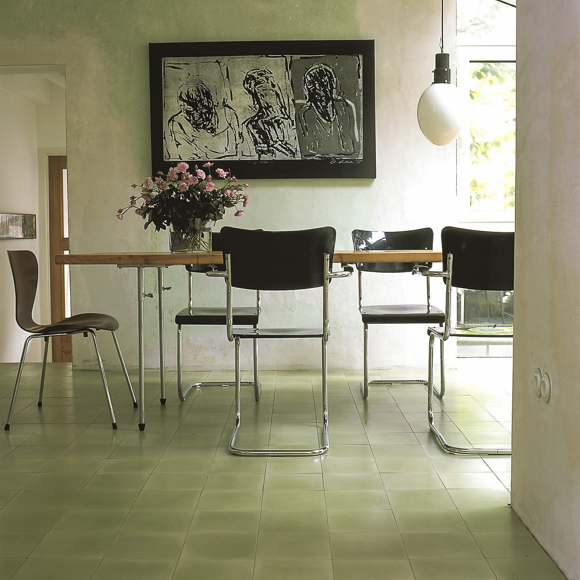 Zementfliese hellgrün N° 21