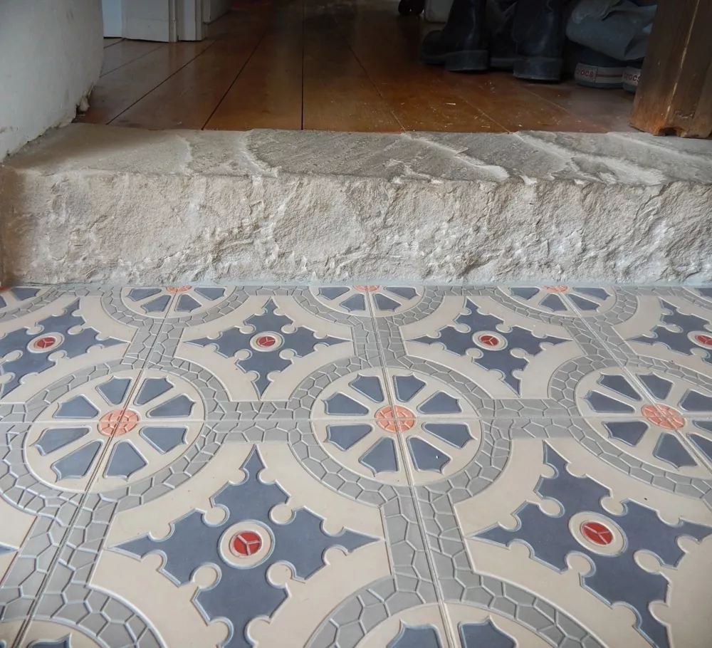 Zementfliese N° 41152 - Riffel