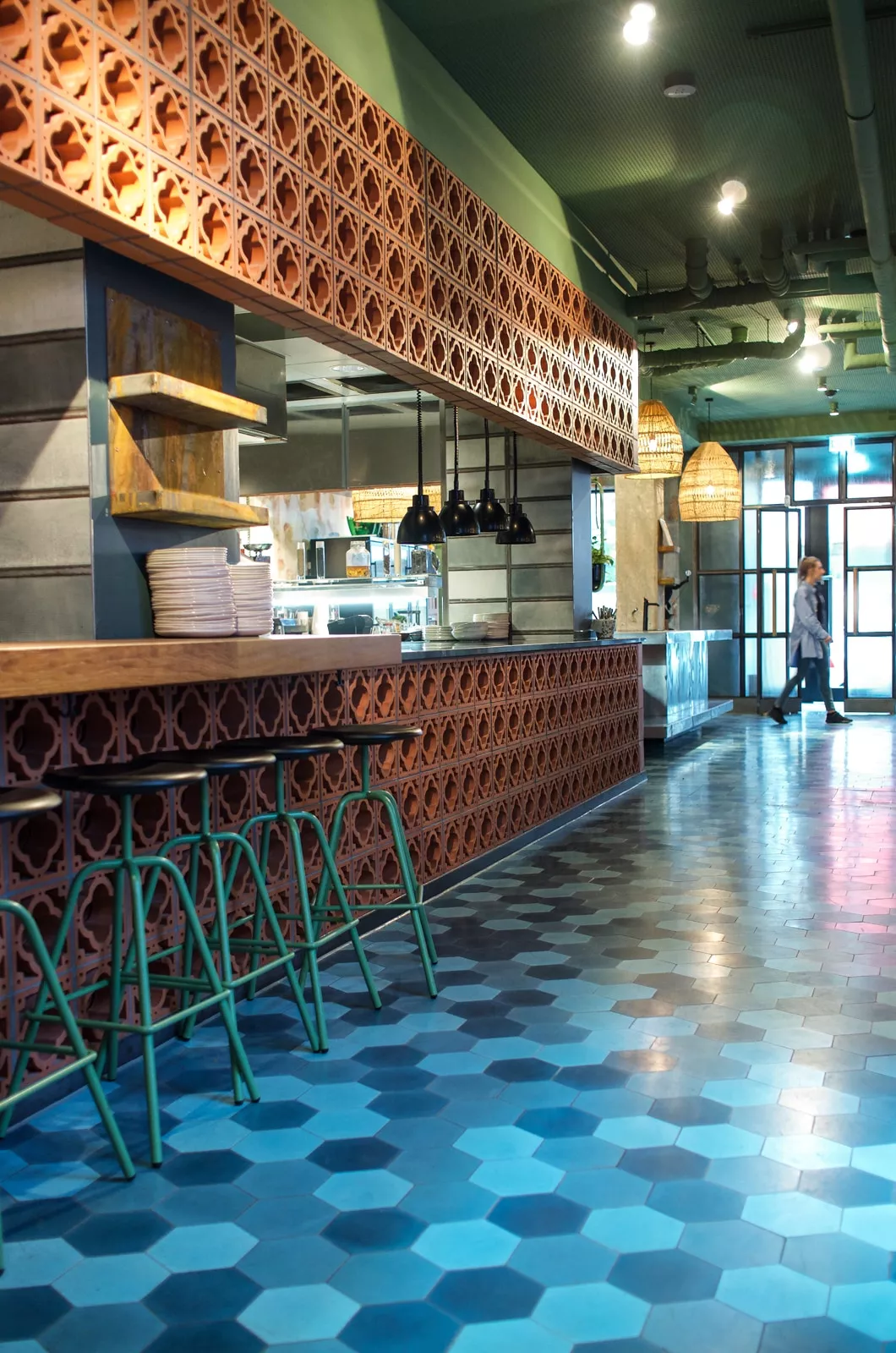 Zementfliese Sechseck N° 6-43