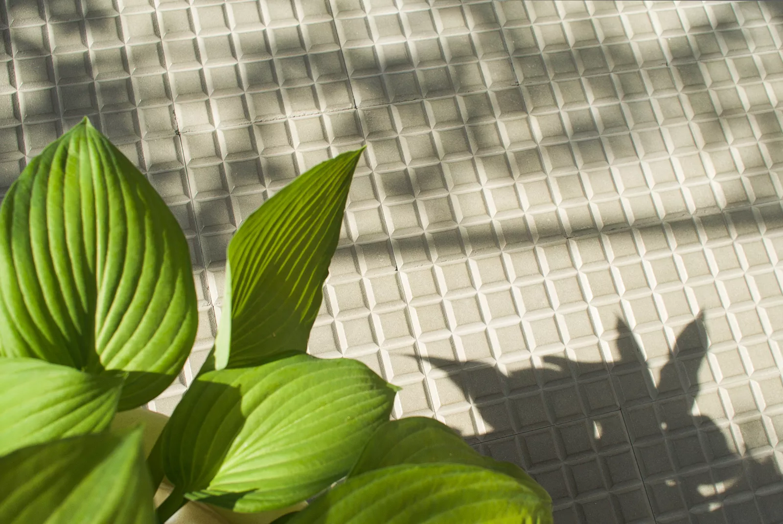 Trottroiplatten mit viereckigem Muster