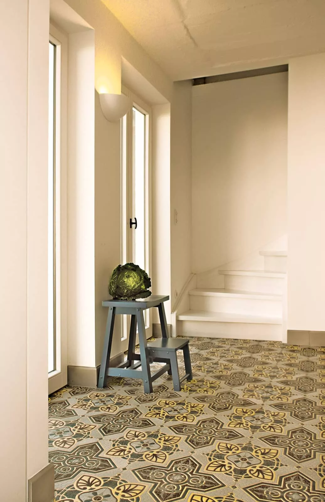 Zementfliese N° 41071 - Riffel