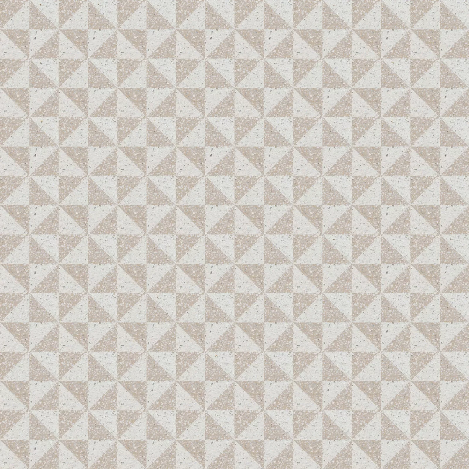 VIA Terrazzo grob in hellem Dreieck Muster