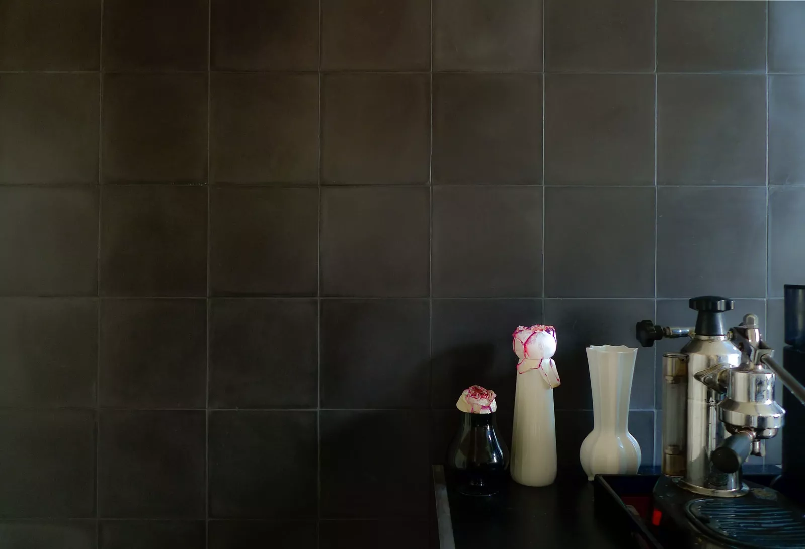 Zementfliese schwarz N° 60