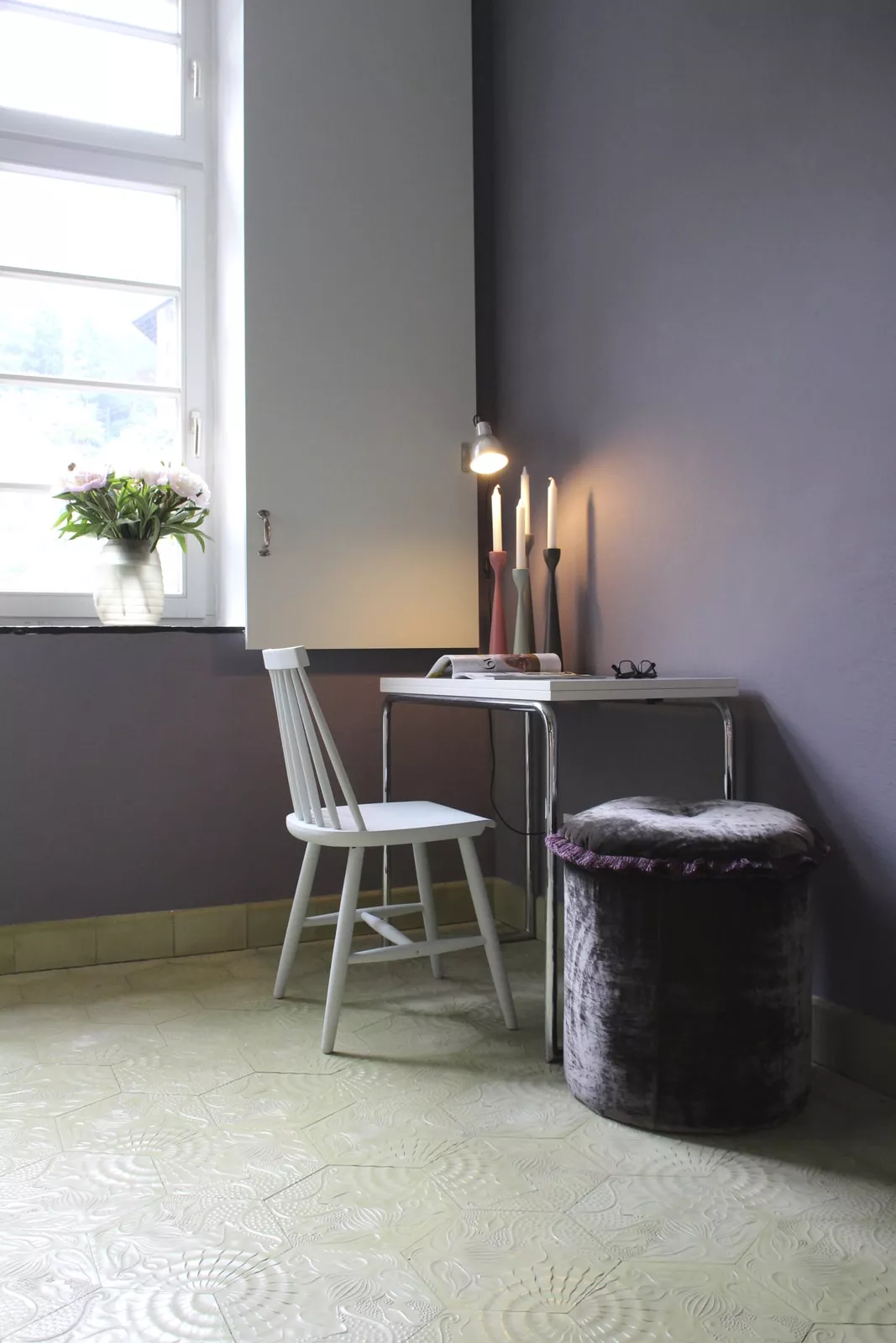 Zementfliese N° 21G - Riffel