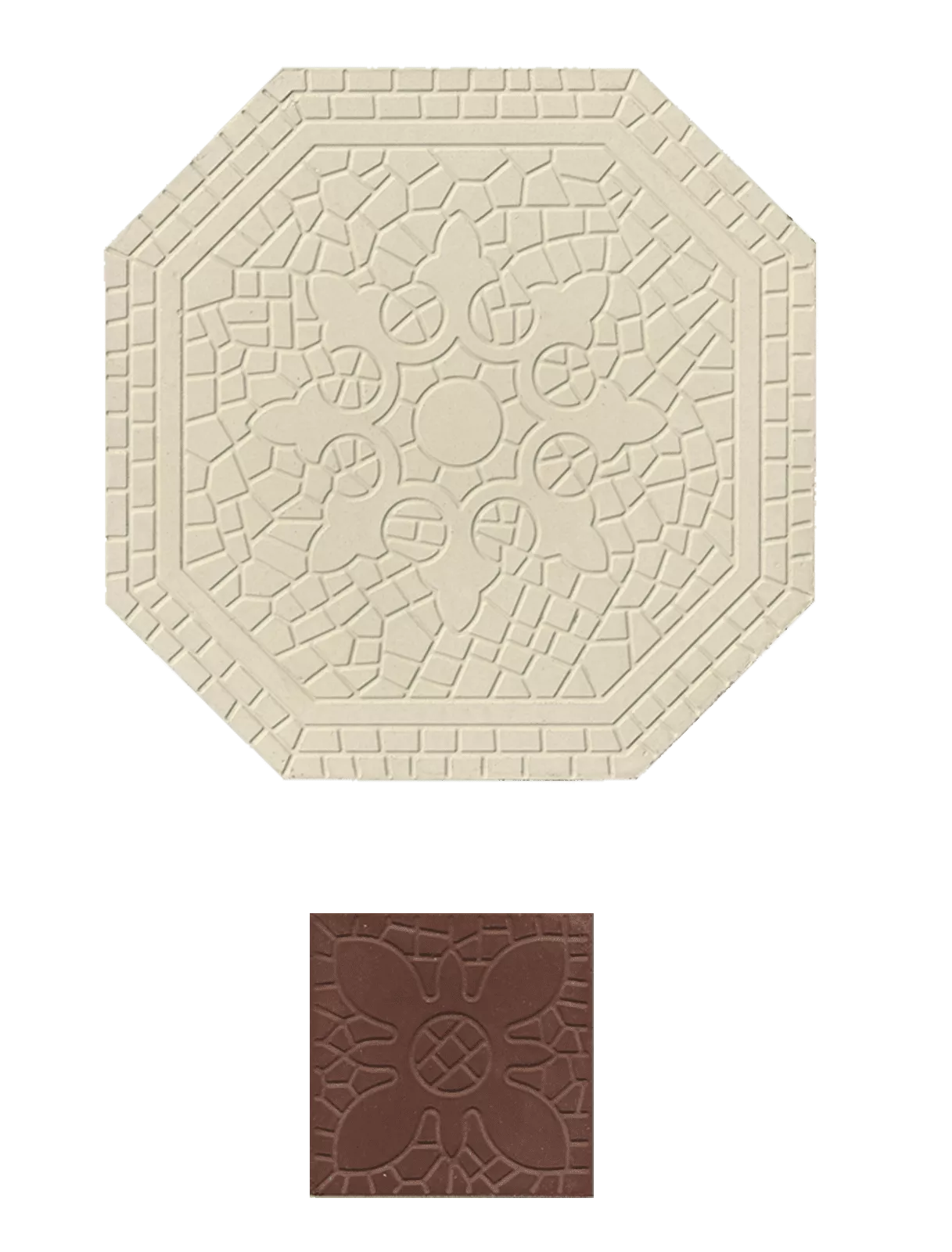 Zementfliese N° 51041/170 - Riffel