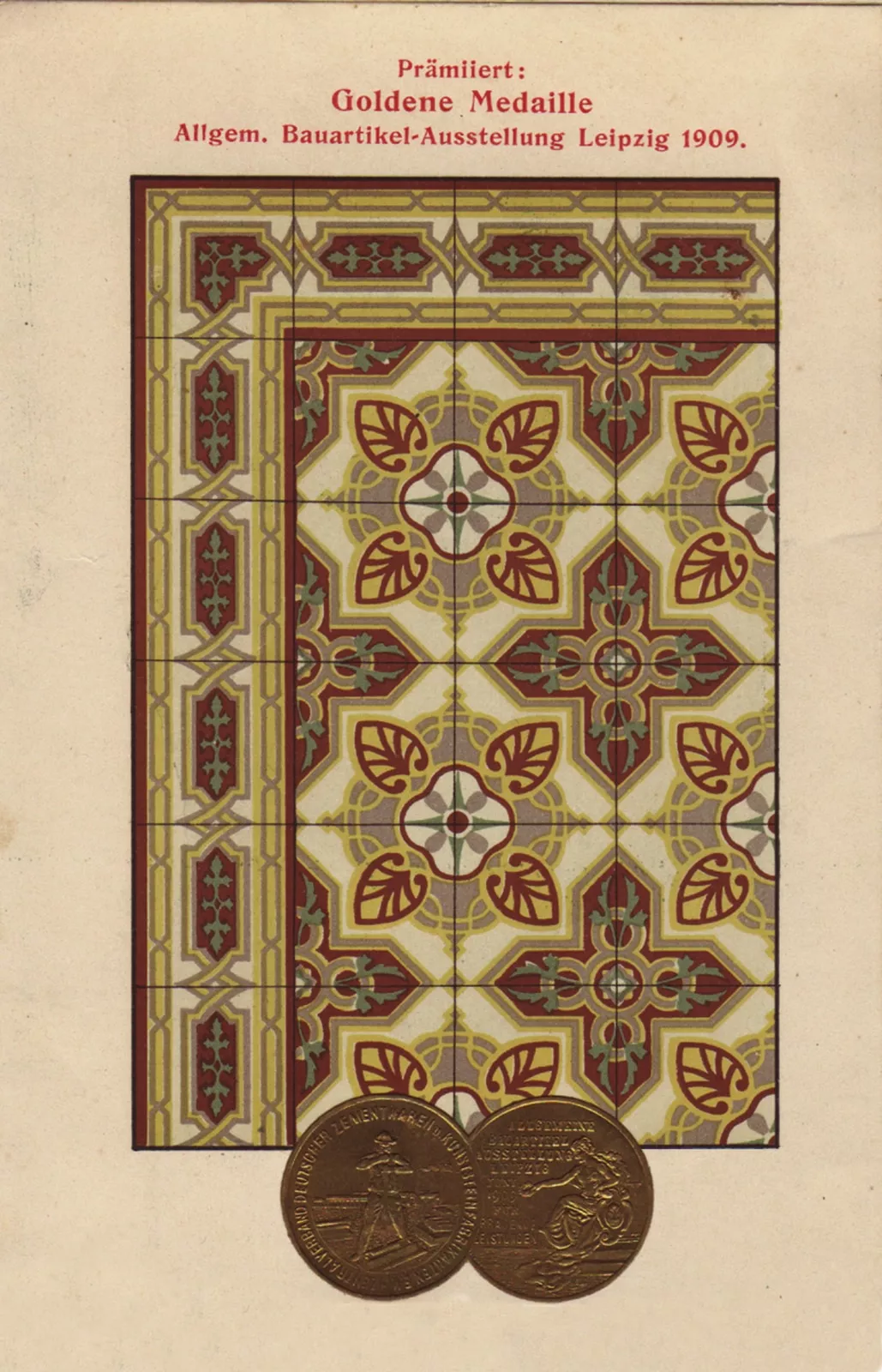 Zementfliese N° 41071 - Riffel