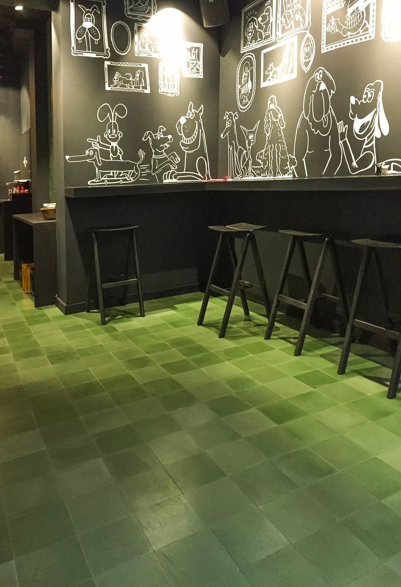 Zementfliese grün N° 22