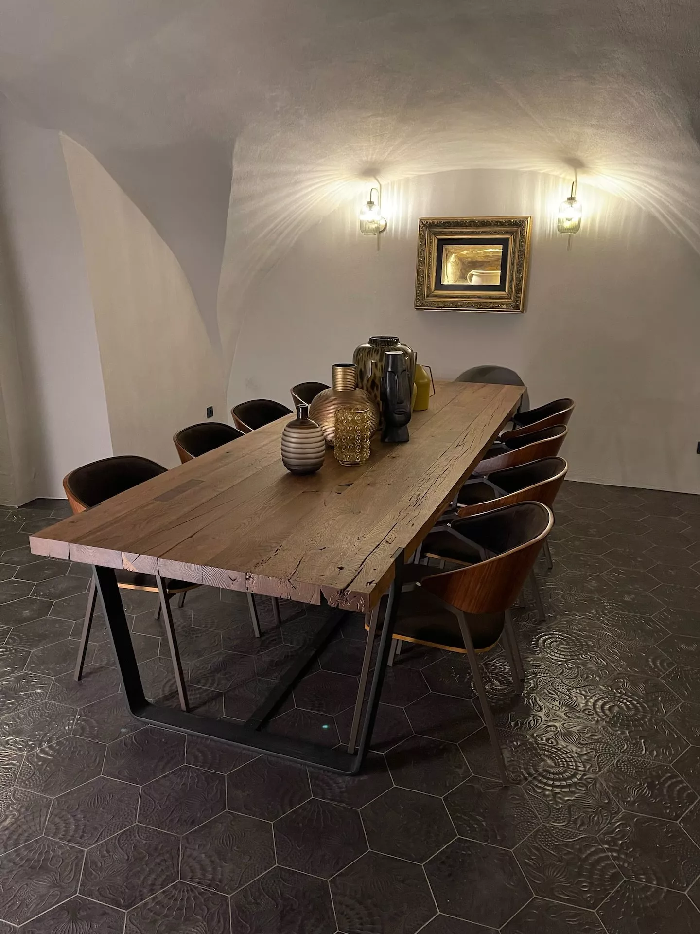 Zementfliese N° 60G - Riffel