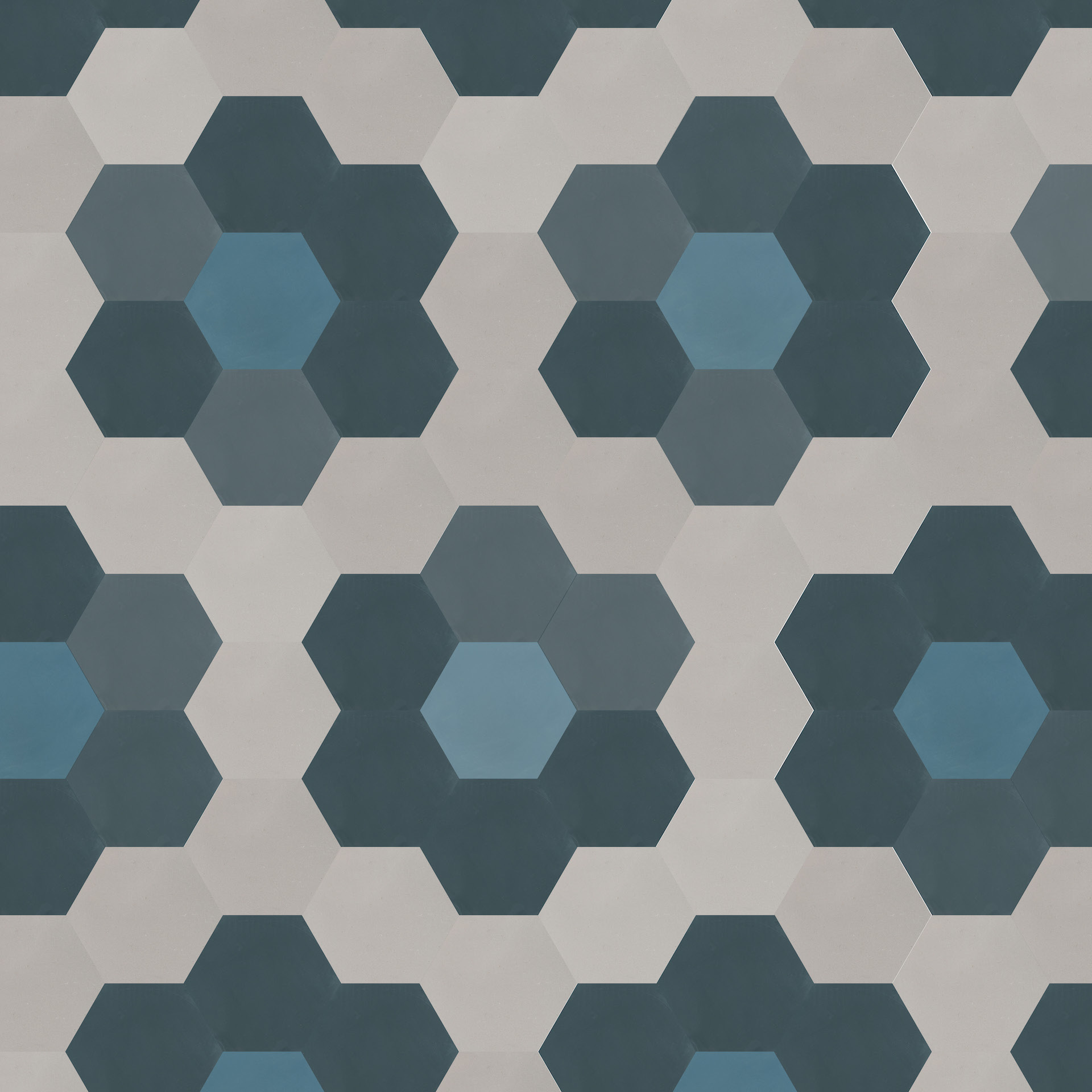 Zementfliese Sechseck N° 6-52