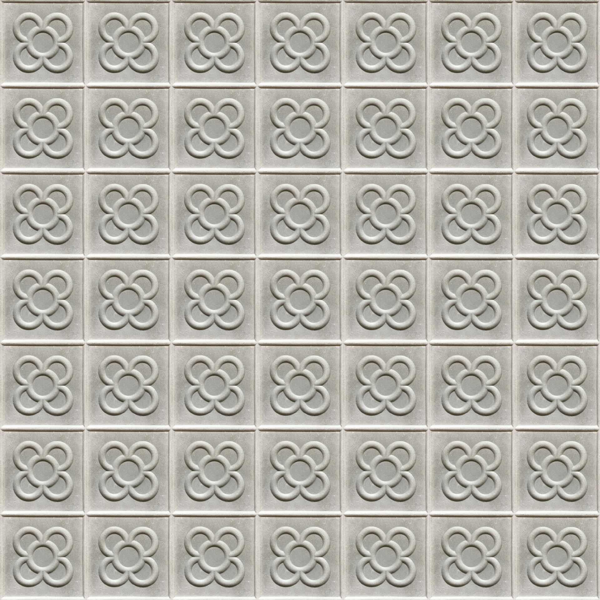 viereckige Trottoirplatte mit Blumen Muster