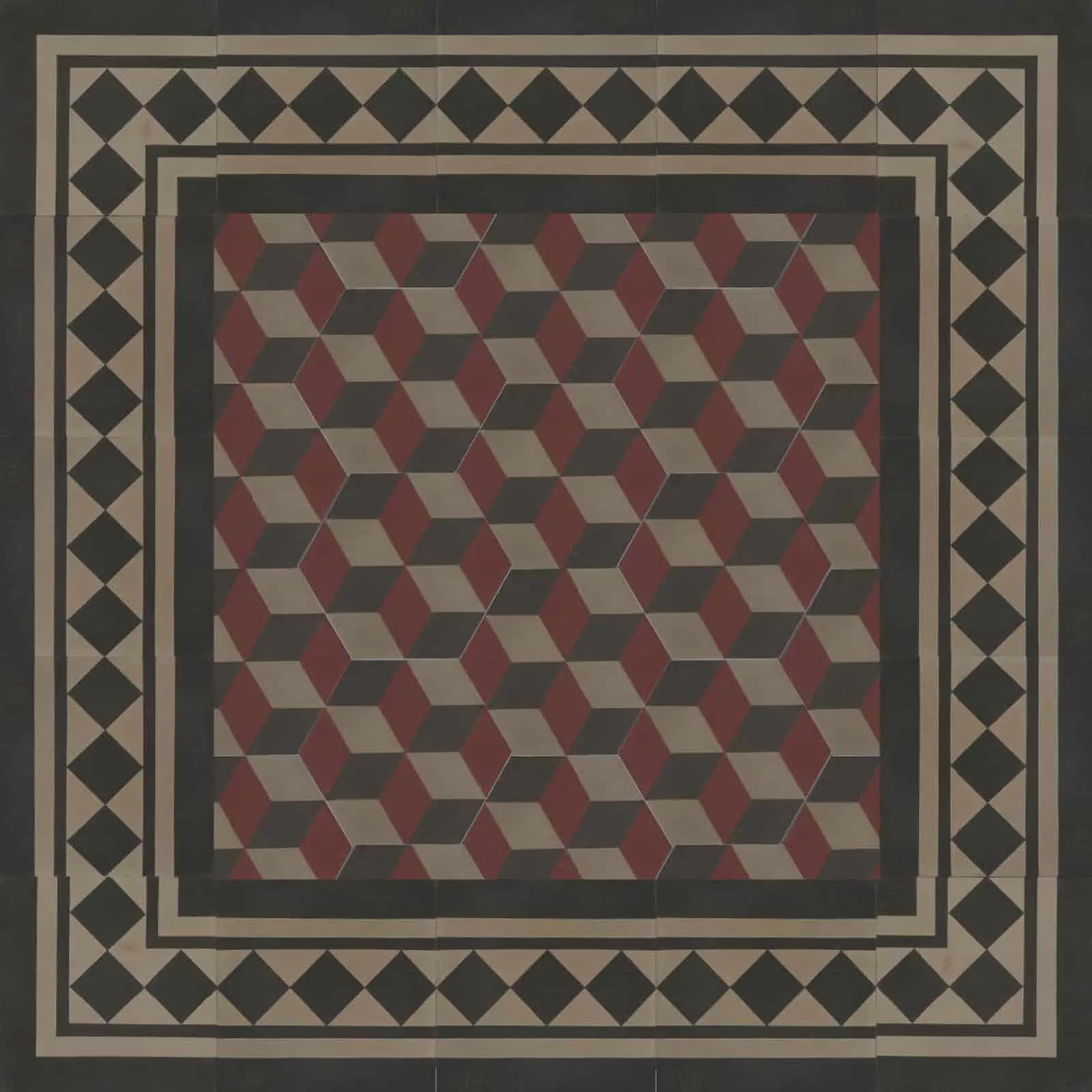 viaplatten verlegemuster in schwarz-grau