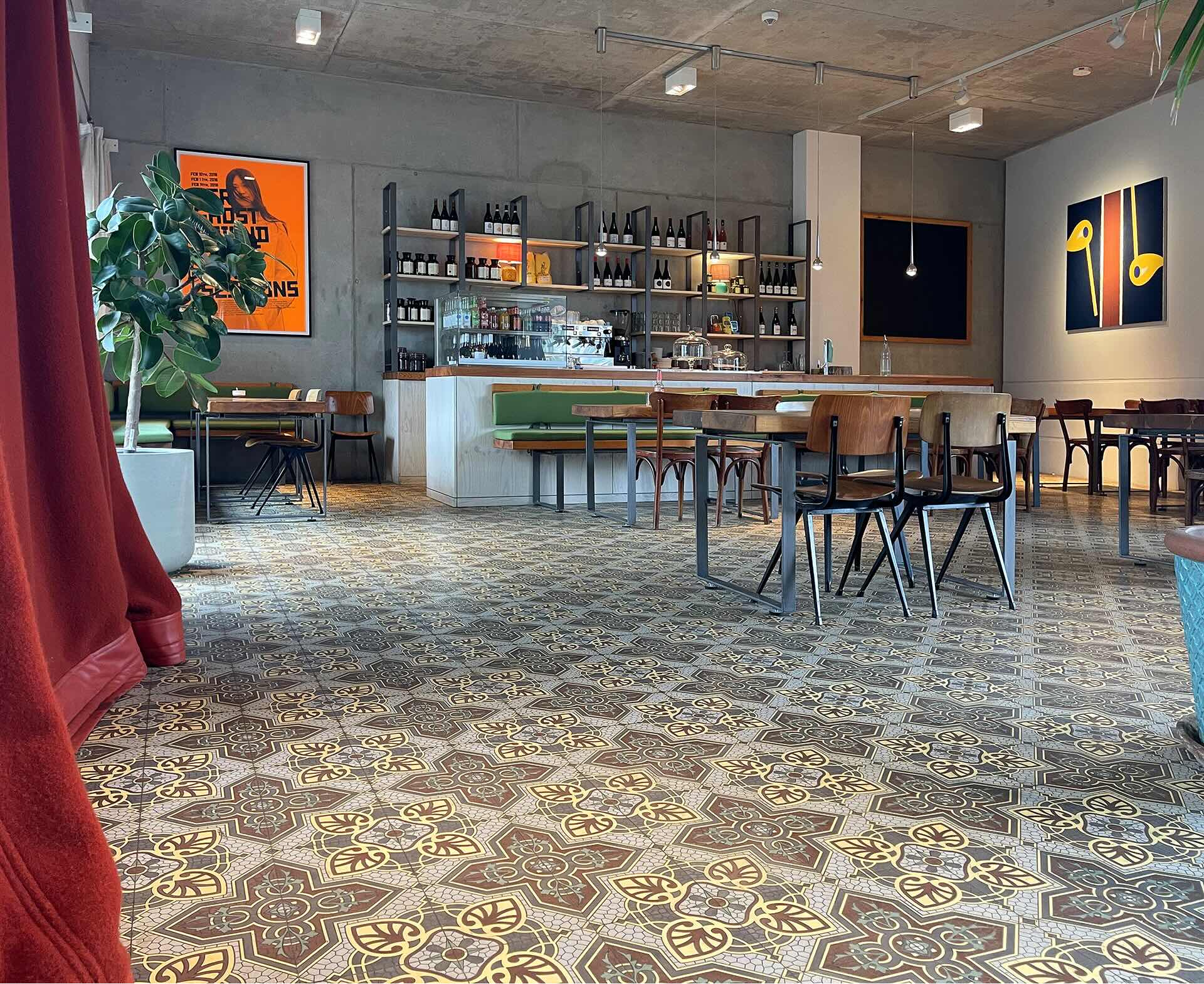 Zementfliese N° 41071 - Riffel