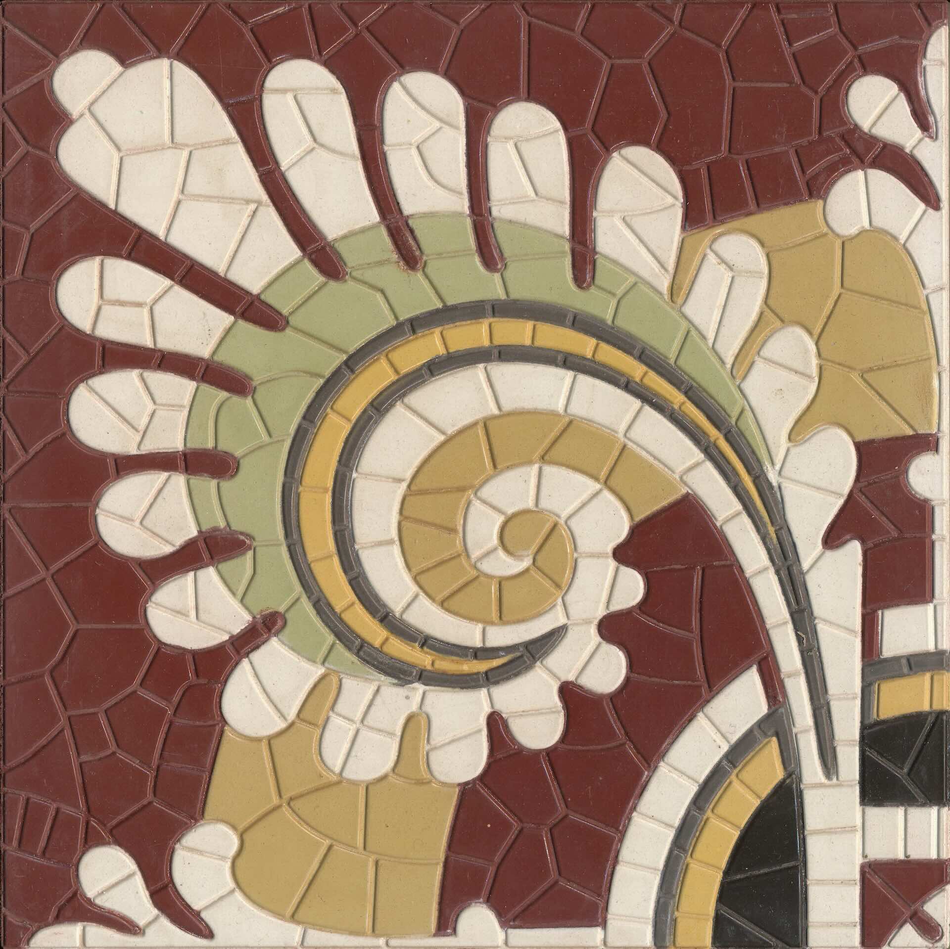 Zementfliese N° 51165 - Riffel