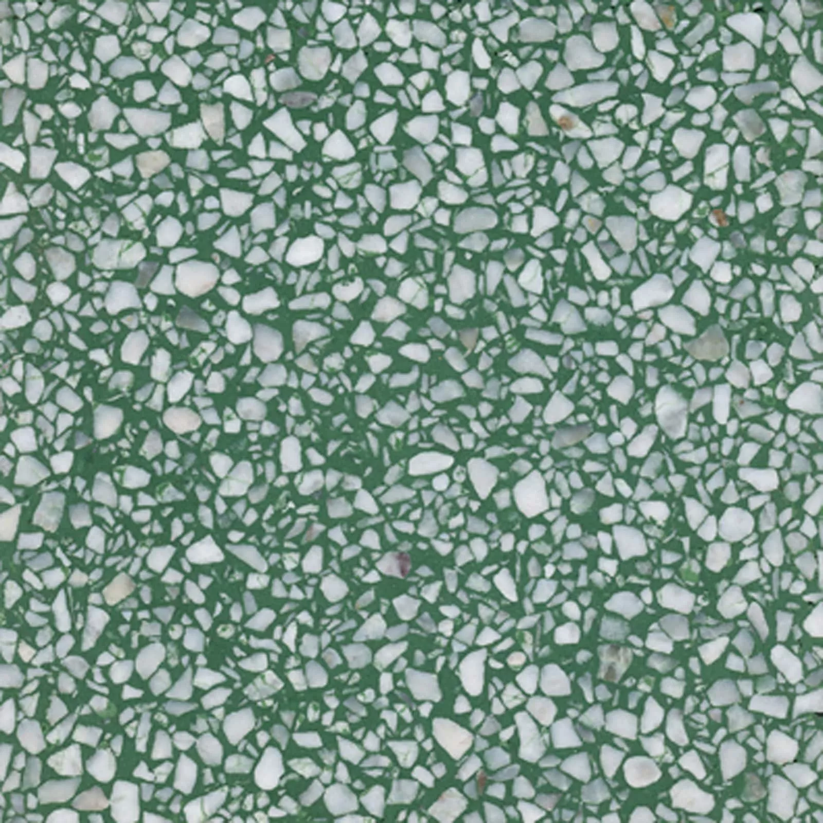 VIA Terrazzoplatte grob in dunkelgrün