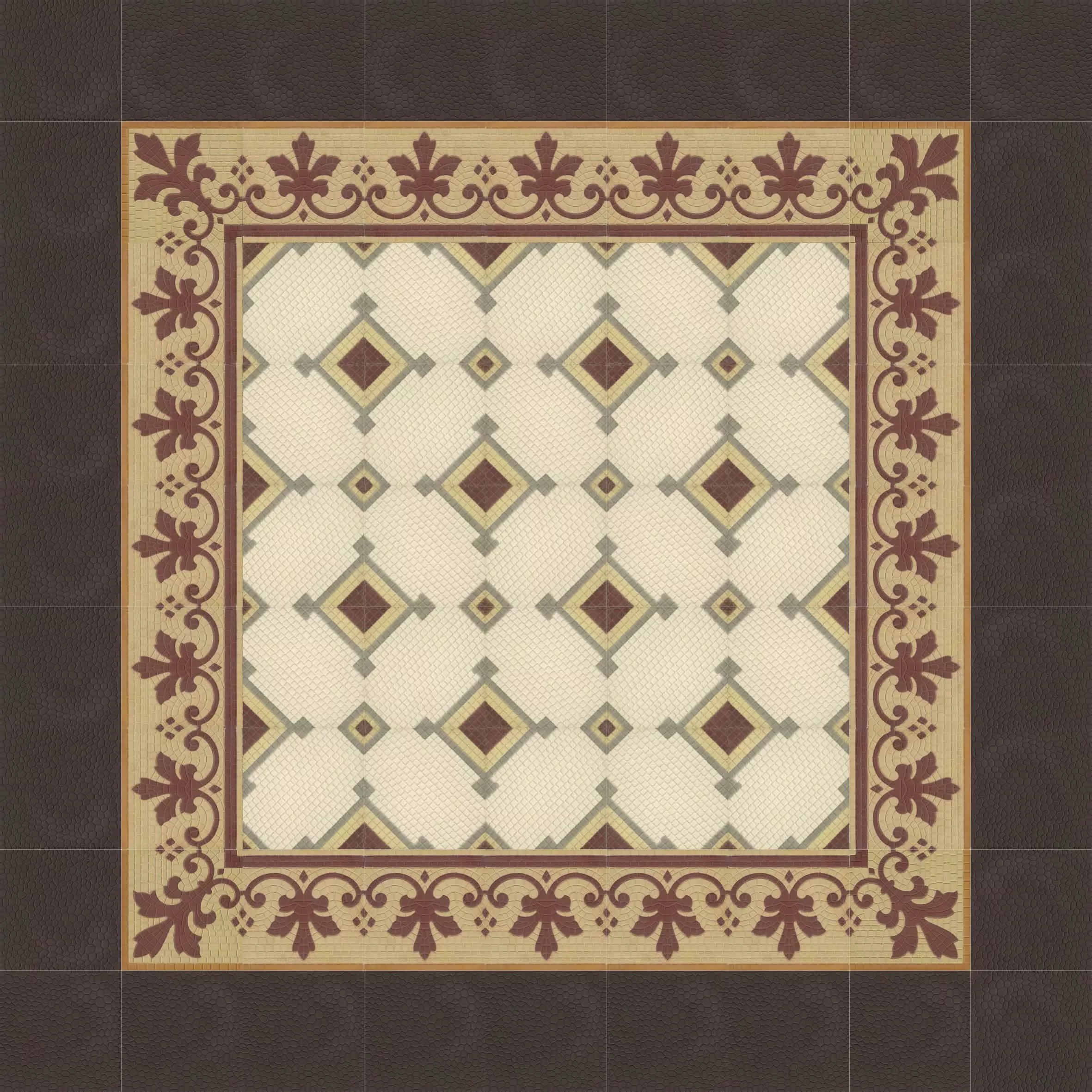 Zementfliese N° 51009/140 - Riffel