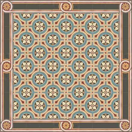 klassische Hausflurplatte Gründerzeit Zementfliese