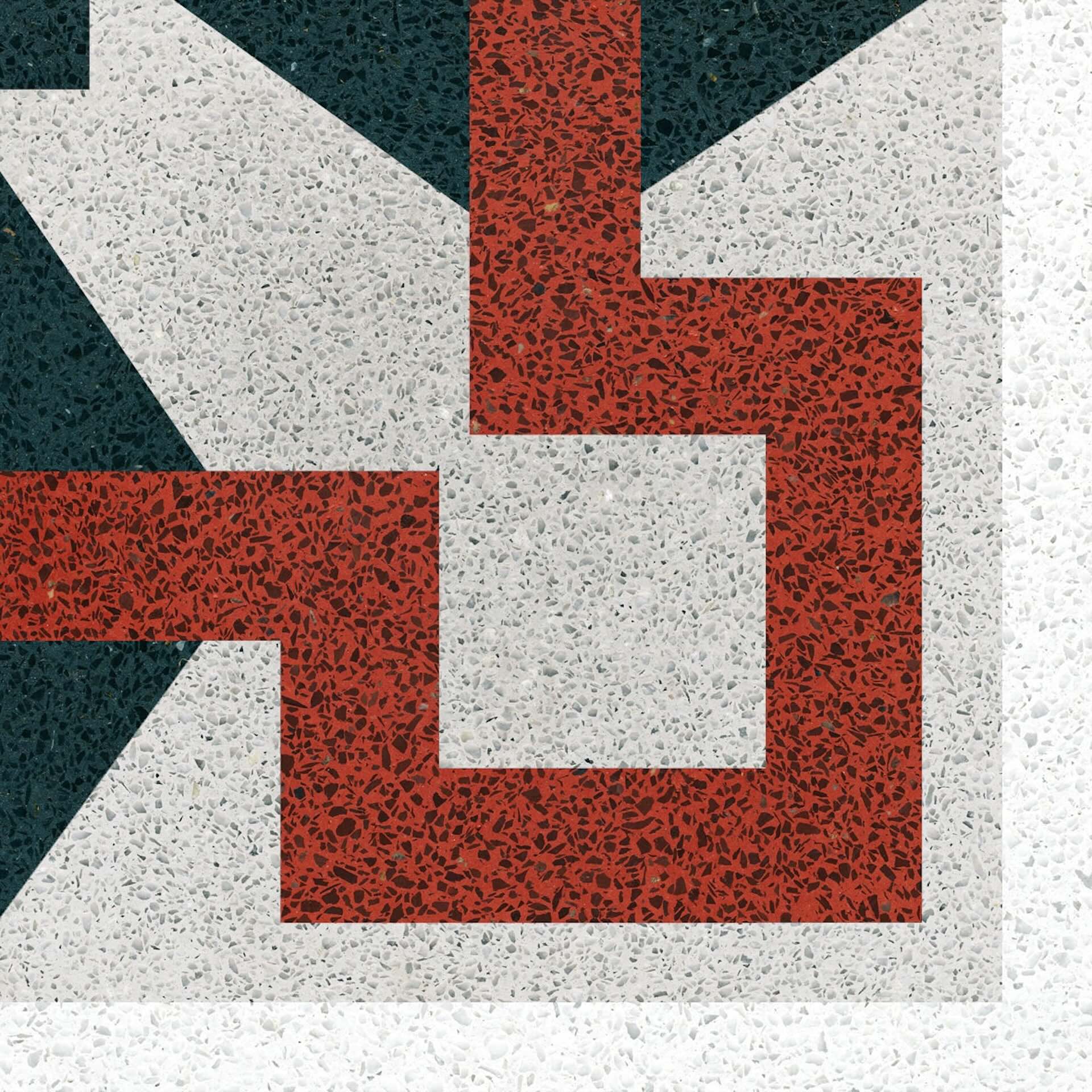 VIA Terrazzo Eckdesign mit roter Linie