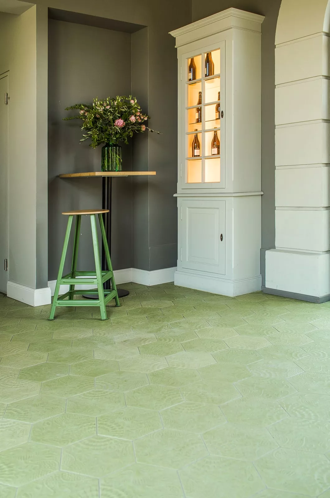 Zementfliese N° 21G - Riffel