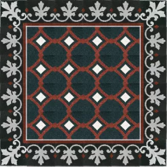 Zementfliese mit Muster