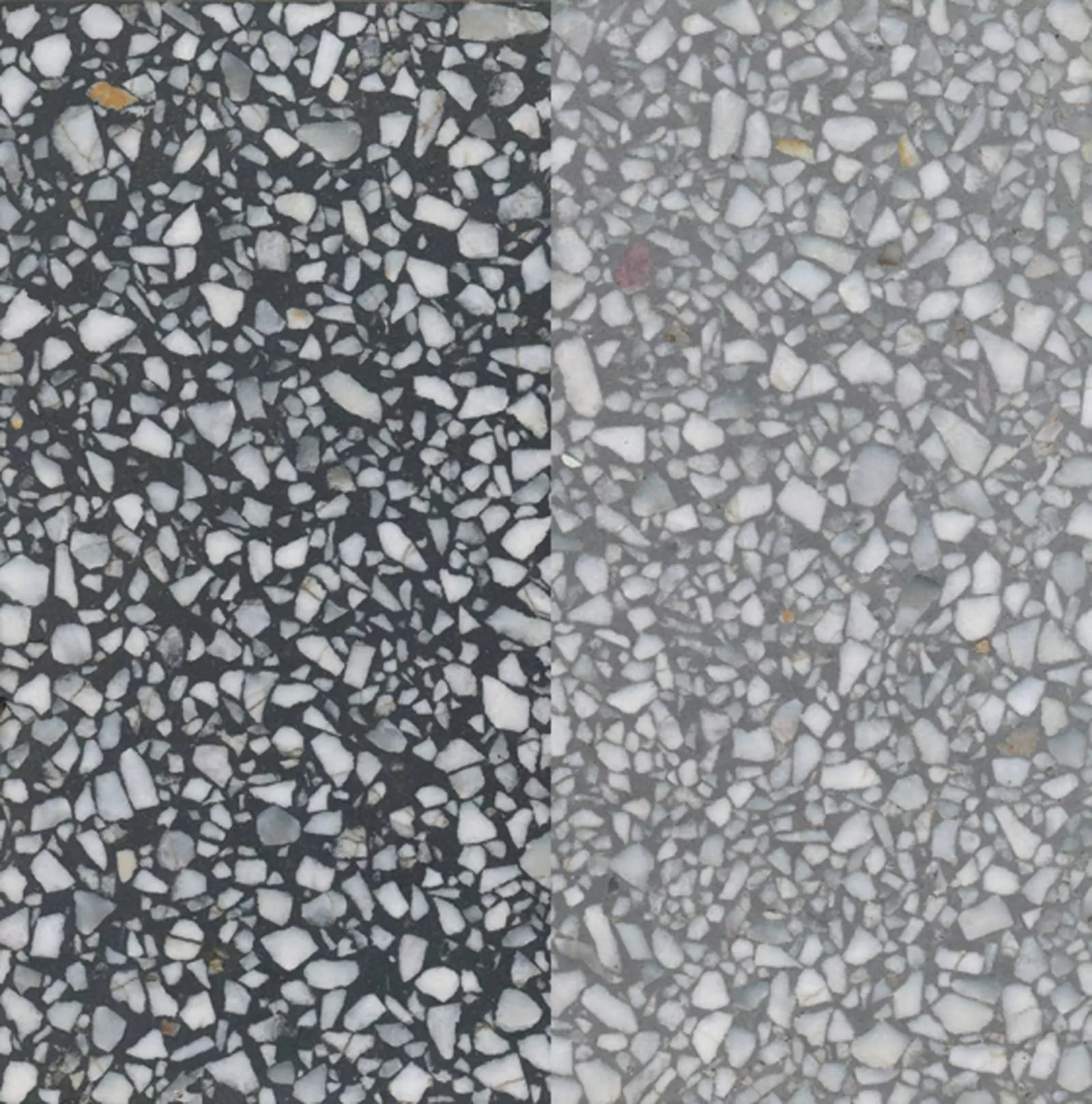 VIA Terrazzoplatte grob zwei Farben