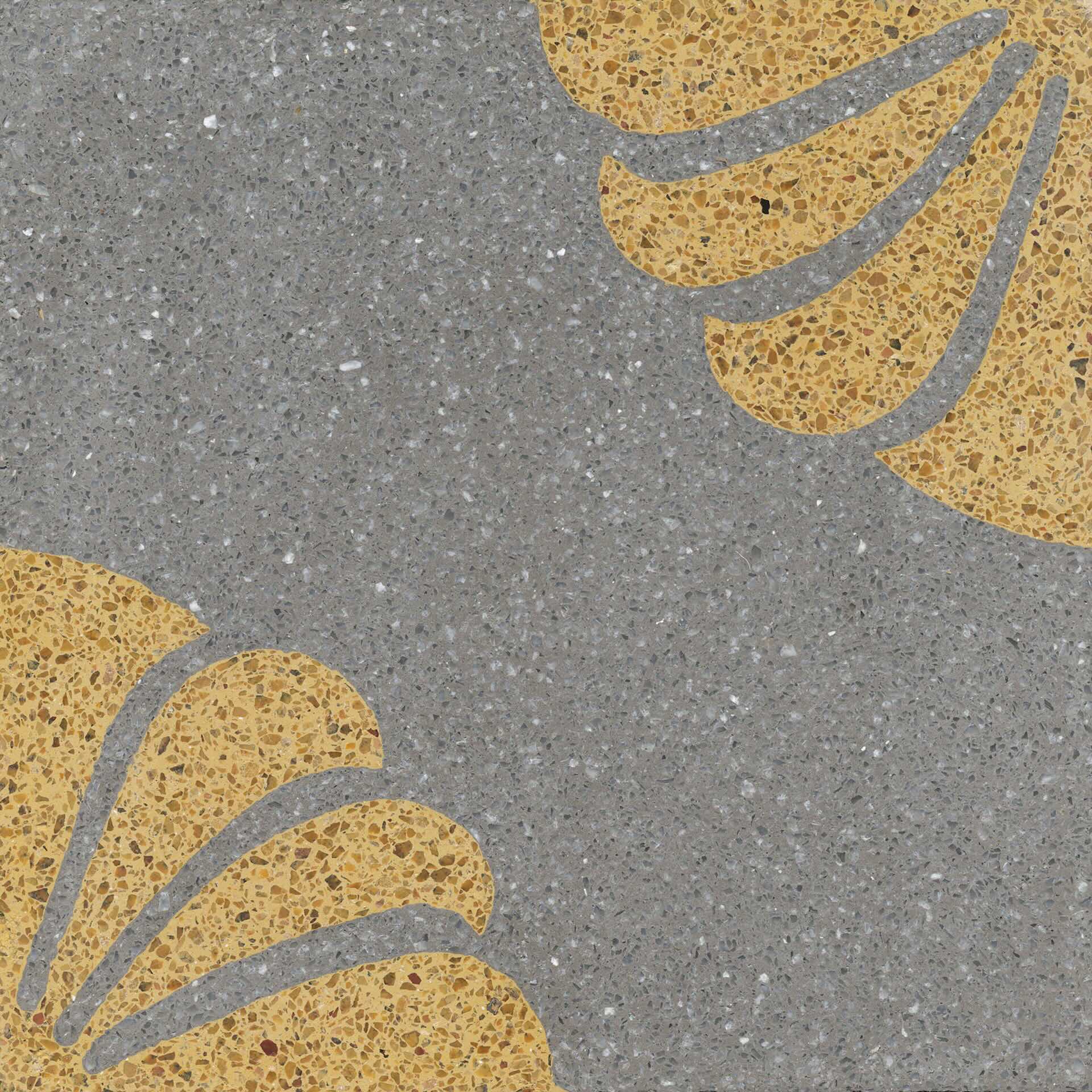 VIA Terrazzo florales Muster mit gelb